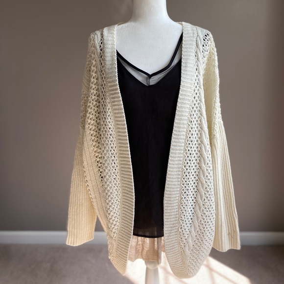 Cable Knit Oversized Cocoon Cardigan - Picture 9 of 9